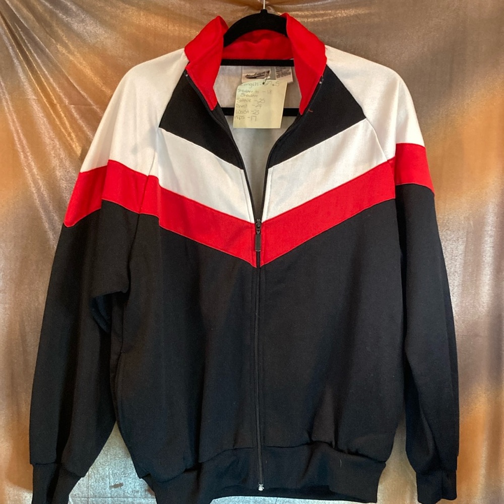 Vintage Track Jacket - Red,‎ White, Black MacGregor Size L box K
